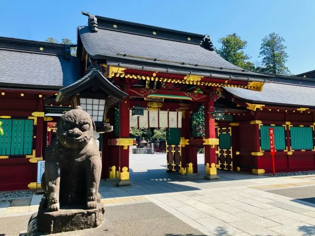 宮城県の鹽竈神社の様子