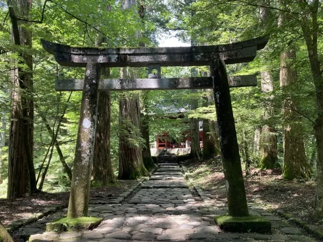子宝祈願で知られる滝尾神社の拝殿